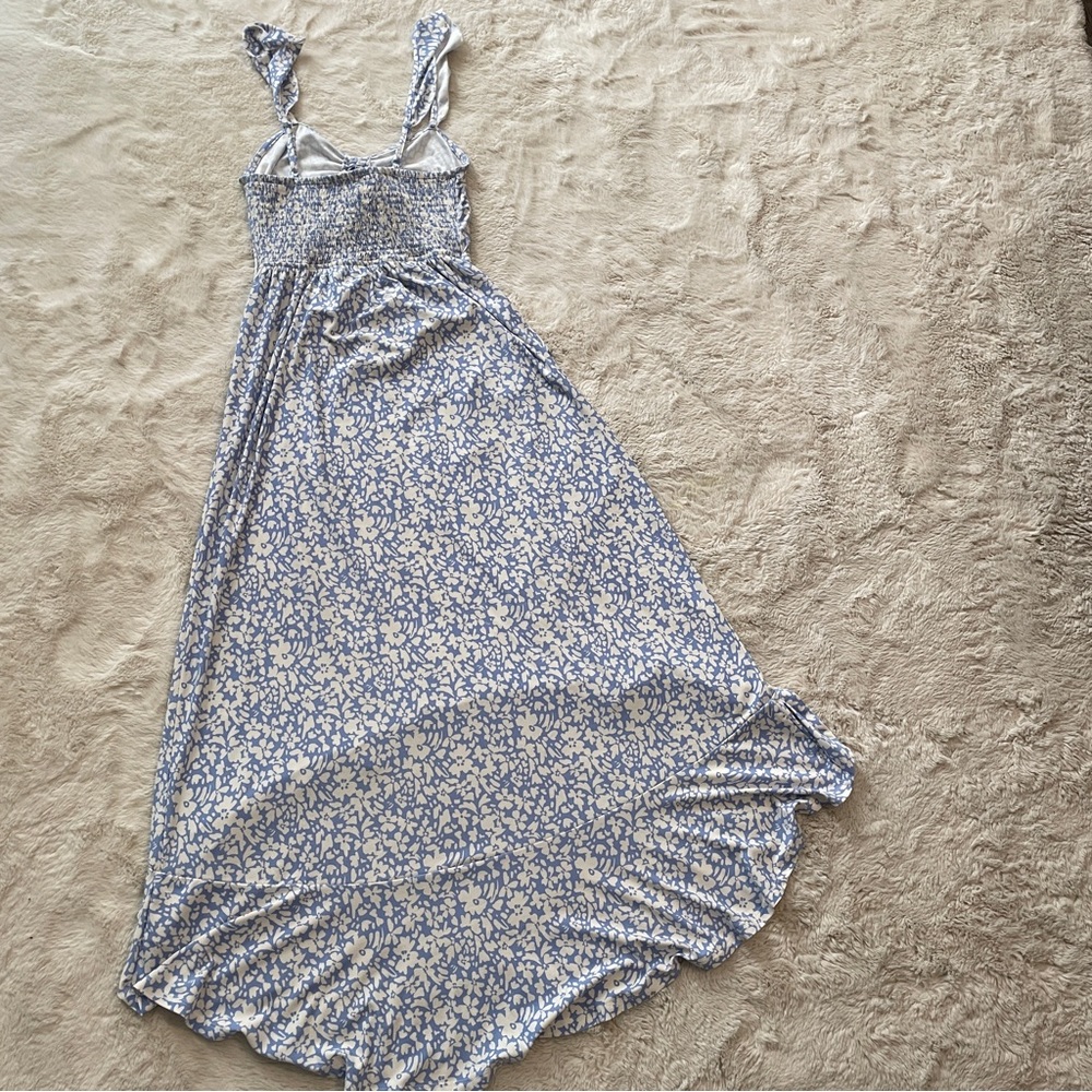 Floral Ruffle Strap High Low Cut Out Dress - Picture 3 of 9
